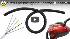 Kabel einziehen mit Staubsauger