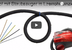 Kabel einziehen mit Staubsauger